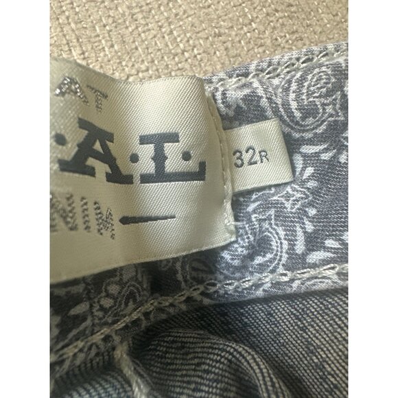 Ariat R.E.A.L. Denim Mid Rise Bootcut Womens Jeans Sz 32R Blue Distressed Style - Picture 10 of 10